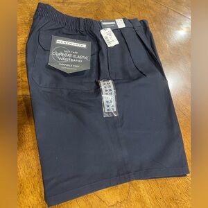 Men's Navy Comfort Elastic Waistband Shorts